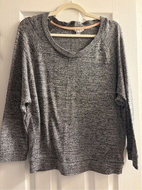 Volcom Gray Marled Scoop Neck Knit Top